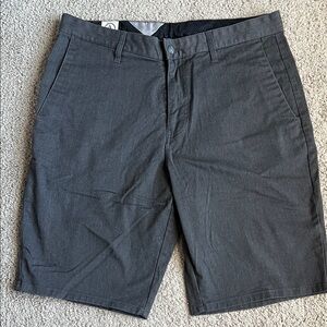 Volcom Charcoal Flat Front Shorts